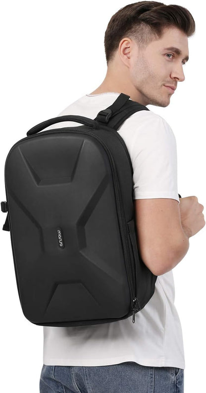 MOSISO Camera Backpack, DSLR/SLR/Mirrorless Photography Camera Bag 15-16 inch Waterproof Hardshell Case with Tripod Holder&Laptop Compartment Compatible with Canon/Nikon/Sony, Black
