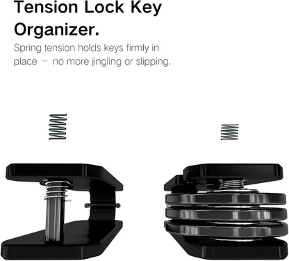 Metallic Key Organizer - Aluminum Key Organizer holder, Minimalist Innovative Keychain.