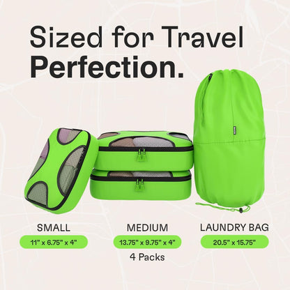 Shacke 6 Set Packing Cubes for Travel - Compression Packing Bags/Travel Organizer - Luggage Organizer Bags for Traveling - Travel Essentials for Women - Cruise Must Haves Packing List