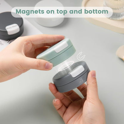 Travel Containers for Toiletries, Magnetic Travel Containers (30ml), TSA Approved Cream Jars with Toiletry Bag, Leak-proof Small Jars with Multiple Labels for Better Organization