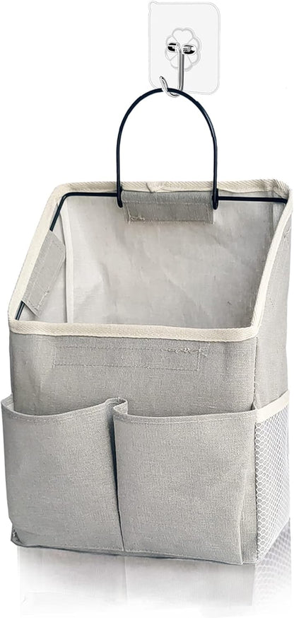 Wall Hanging Storage Bag,Wall Hanging Organizer bags with Pockets, Wall organizer Storage for Dormitory Bathroom Bedroom Kitchen (Grey1)