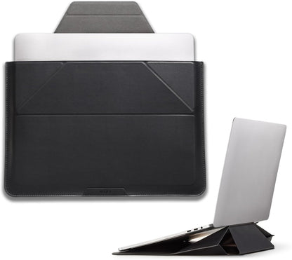 MOFT Laptop Carry Sleeve, 2-in-1 Laptop Bag & Stand for 13" MacBook Air/Pro & Dell/HP/Lenovo/Asus, Stylish Slim Computer Sleeve Bag with Expandable Storage for Computer Accessories, Night Black