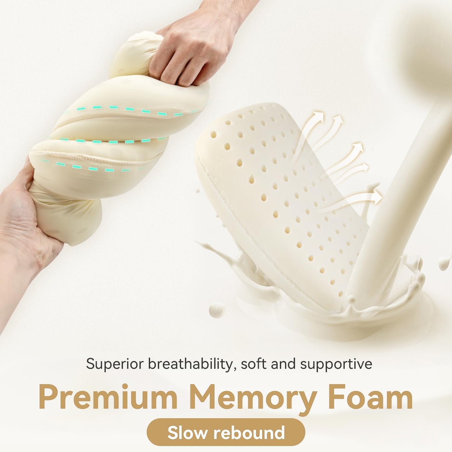 HIKEMAN Camping Memory Foam Pillow - Ultralight Travel Pillow,Backpacking Pillow with Removable Cover,Ergonomic Pillows,Neck Lumbar Support for Outdoor Camp,Sport,Hiking,Backpacking Sleep (Brown)