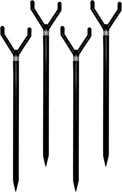 Fishin’ Stix Trident Telescoping Fishing Rod Holders – Extendable 12"–30", 50 lb+ Capacity, Sand Stake Pole Stand for Surf Fishing, Bank Angling, Catfish Rods, Lure & Bait Setup