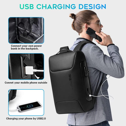 BANGE Anti Theft Backpack,Smart Work Backpack with USB Charging Port, Business Laptop Fit for 15.6 INCH Laptop…