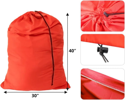 Extra Large Laundry Bags 6 Pack with 1 Pack Pop Up Hamper, Varied Colors Travel Laundry Bags 30"x40", Foldable Mesh Laundry Basket, for college dorm and apartment dwellers (7PCS)