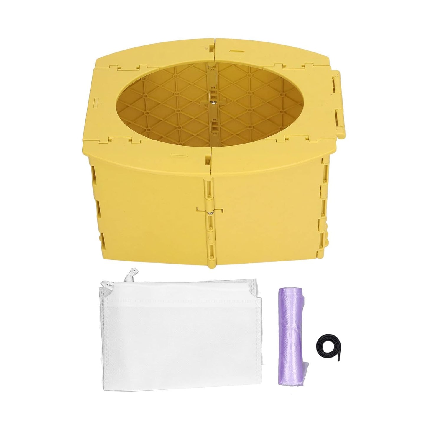 Portable Lightweight Foldable Toddler Potty Baby Toilet Camping Travel (Yellow)