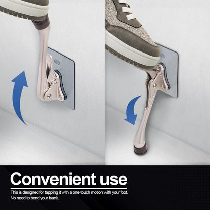 One-Touch Doorstop Adhesive Bracket (White, 6inch x 1pack)