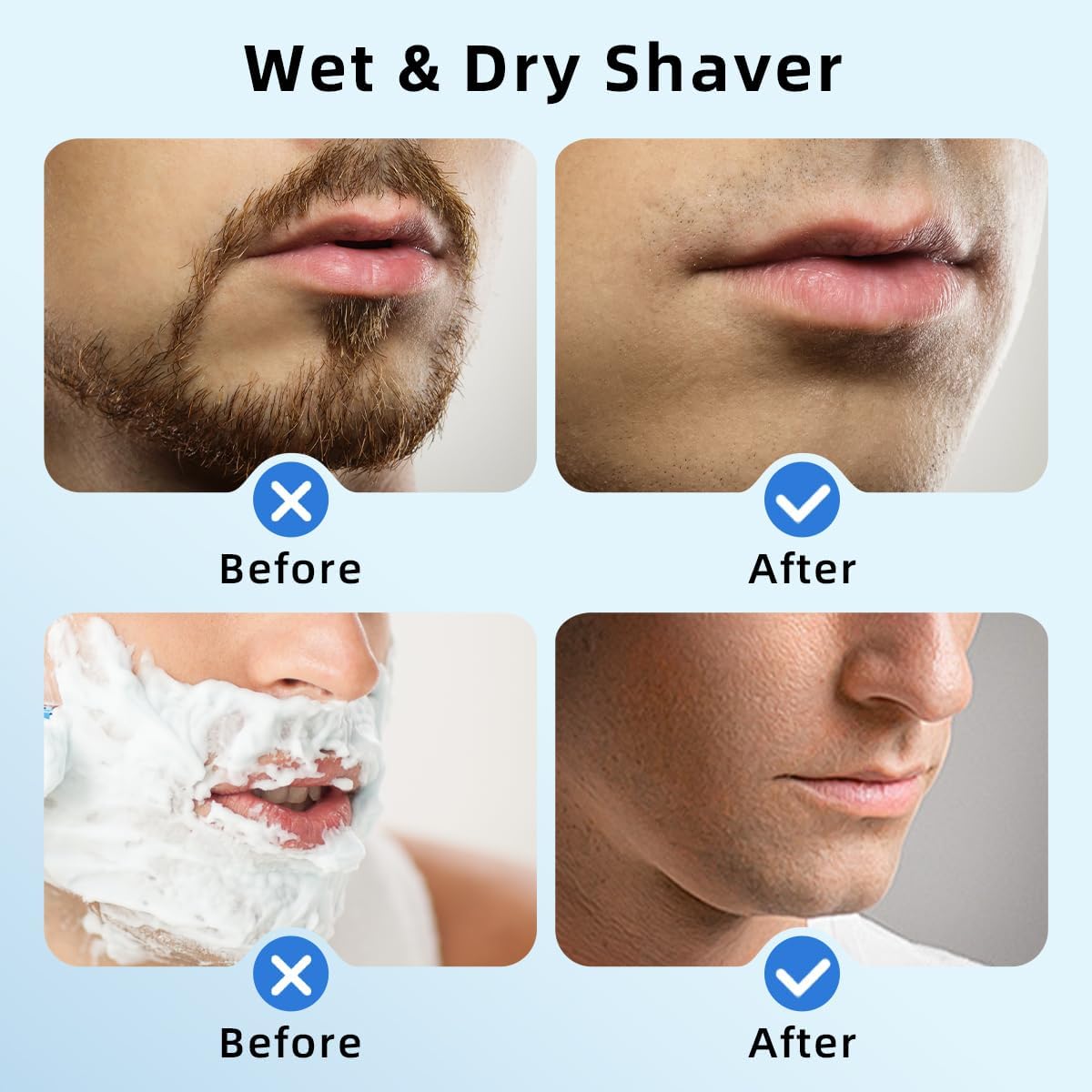 Mini Electric Shaver, Portable Electric Razor for Men Women, USB-C Rechargeable Mini Shavers, Waterproof Portable Razors, Powerful Men's Shaver, Cordless for Travel Home Business Trip