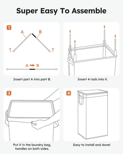 SOLEDI Laundry Hamper with Lid 100L Large & Tall Collapsible Laundry Basket, Clothes Hamper with Bag Removable Easy to Carry, Dirty Hampers for Bedroom, Bathroom, Dorm, College,Light taupe