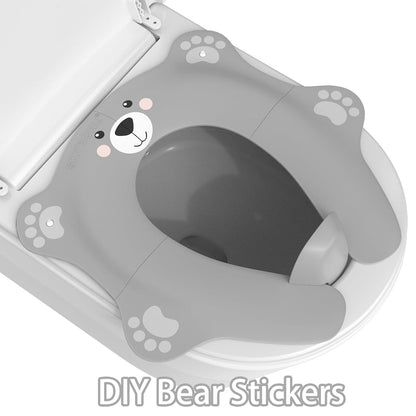 SKYROKU Foldable Kids Toilet Seat – Portable & Anti-Slip Travel Potty Training Seat for Toddlers,Safety material Baby Toilet Seat, Easy Clean & Compact for Home, Daycare, Grandparents House (Ages 2-6)