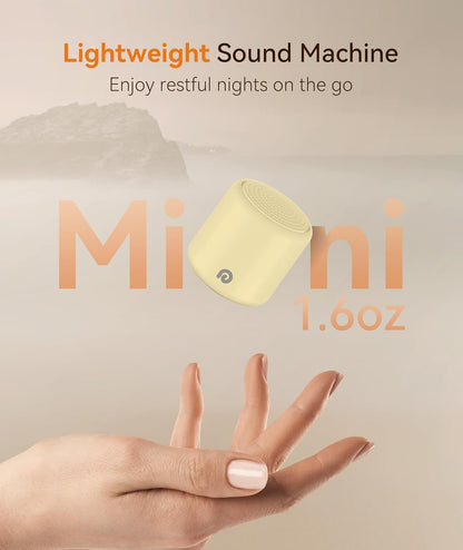 Dreamegg Travel White Noise Machine - Portable Sound Machine for Baby Adults, Travel Sound Machine for Sleep, 16 Nature Sound, Timer, White Noise Machine for Sleeping Gift, Butter