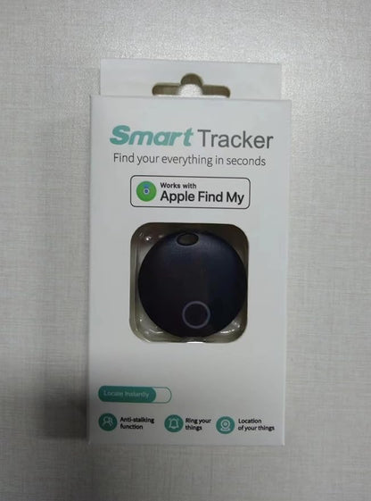 Key Finders, Luggage Tracker Tag Works with Find My (iOS only), Item Locator for Keys, Wallet, Suitcase,Bicycle and More, Replaceable Battery, IP67 Waterproof, Black, 1 PACK