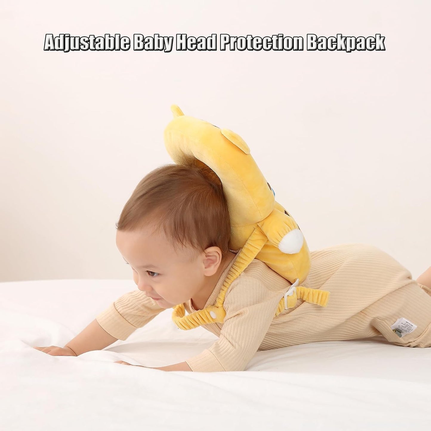 Feidoog Baby Head Protector Cushion Backpack with 3 Knee Pads for Walking & Crawling,Tiger