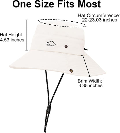 Sun Hats for Women Bucket Hat UV Protection Fishing Hat Wide Brim Safari Hats 2 in 1 Zip-Off Sun Visor Hats UPF 50+
