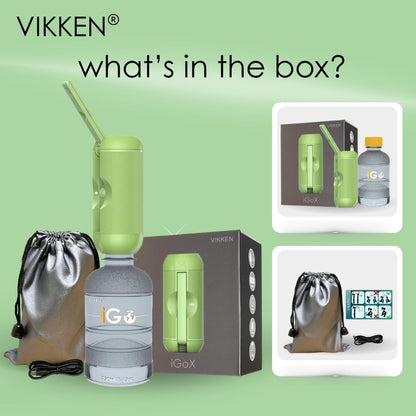 VIKKEN® 250ml iGo X Portable Travel Bidet USB-Type C Rechargeable Electric Mobile Handheld Ultra Strong Water Spray Personal Hygiene Self Care for Women & Men