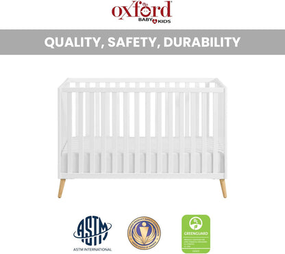 Oxford Baby Cozy Nest Convertible Island Crib, Snow White/Natural