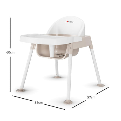 Foundations Secure Sitter Feeding Chairs Multipack, No-Tip Feet, 3-Point Adjustable Harness, Removable Tray, Easy to Clean, Stackable Feeding Chairs, 3 Pack (11 inch)