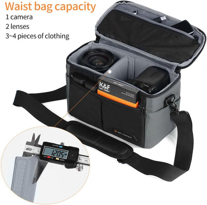 K&F Concept Camera Bag EVA Waterproof 2 in 1Camera Backpack Shoulder Bag 32L Large Capacity with Rain Cover Storage for 15.6" Laptop for Photography