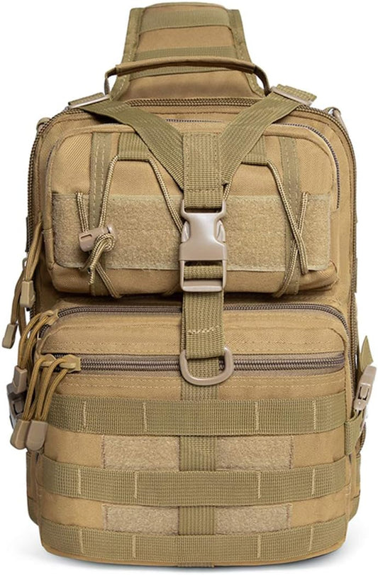 hopopower Tactical Sling Bag Pack Military Rover Shoulder Backpack EDC Assault Range Bag, Water-Resistant