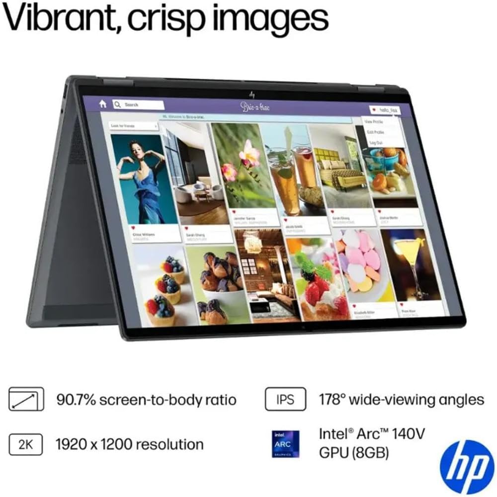HP OmniBook X Flip 16 2-in-1 Laptop: 16" FHD+ Touchscreen, Intel Core Ultra 7, 16GB RAM, 1TB SSD, w/Pen & Lifetime Office - Copilot+ AI PC, Windows 11