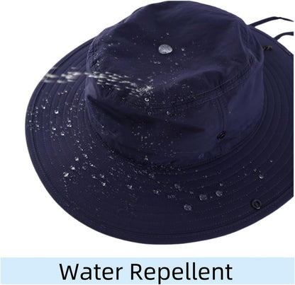 Connectyle Sun Hat for Men Women Outdoor UV Protection Safari Hat for Fishing Hiking Gardening Breathable Cowboy Hat UPF50