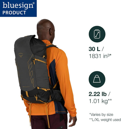 Osprey Talon Velocity 30L Men's Hiking Backpack, Matcha Green/Lemongrass, S/M