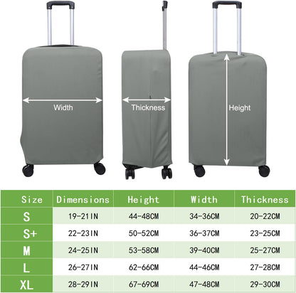 PATIKIL Luggage Cover, Suitcases Covers Elastic Carry on Cover Protector Washable Scratch-Resistant Fits 19-21 Inch Luggage for Travel Business Trips, Gray