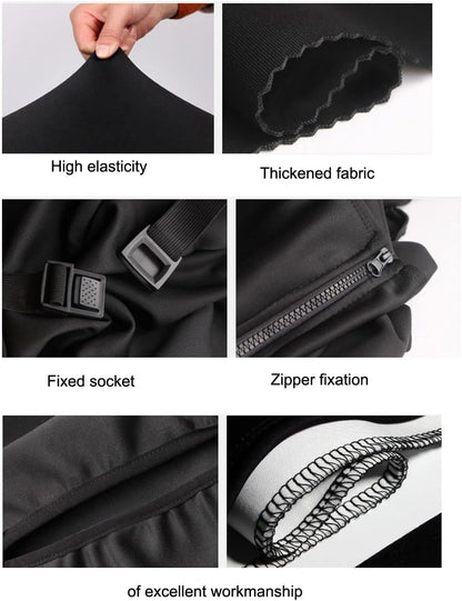 MosaiRudo Thicker Luggage Cover Elastic Suitcase Cover Protector Fits 18-32 Inch Suitcase Travel Accessories (Black, S)