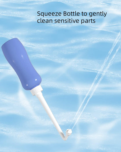Hibbent Portable Bidet for Travel, Handheld Travel Bidet, Personal Hygiene Care, Extended Nozzle, 17oz(500ml), Purple