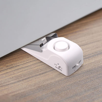 EMDMAK Door Stop Alarm with 120DB Siren Door Stop for Home & Travel (White) (Pack of 4)