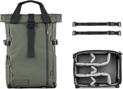 WANDRD All New PRVKE 21L V4: Camera Backpack and Photography Bundle - Weatherproof Travel and Photography Backpack, Bundle Includes 21L Bag, Camera Cube, Waist Straps, and Accessory Straps