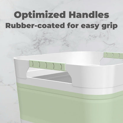 Wash Basin for Baby Bottles, Versatile Wash Tub for Kitchen, RV, Outdoor Camping Sink, Sturdy Bottle Tub Easy to Clean (Green)