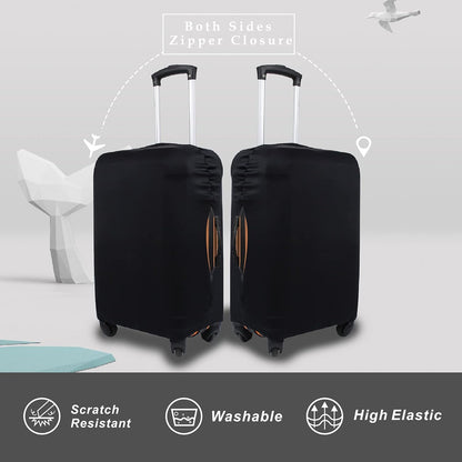 Explore Land Travel Luggage Cover Suitcase Protector Fits 27-30 Inch Case (Black, L)