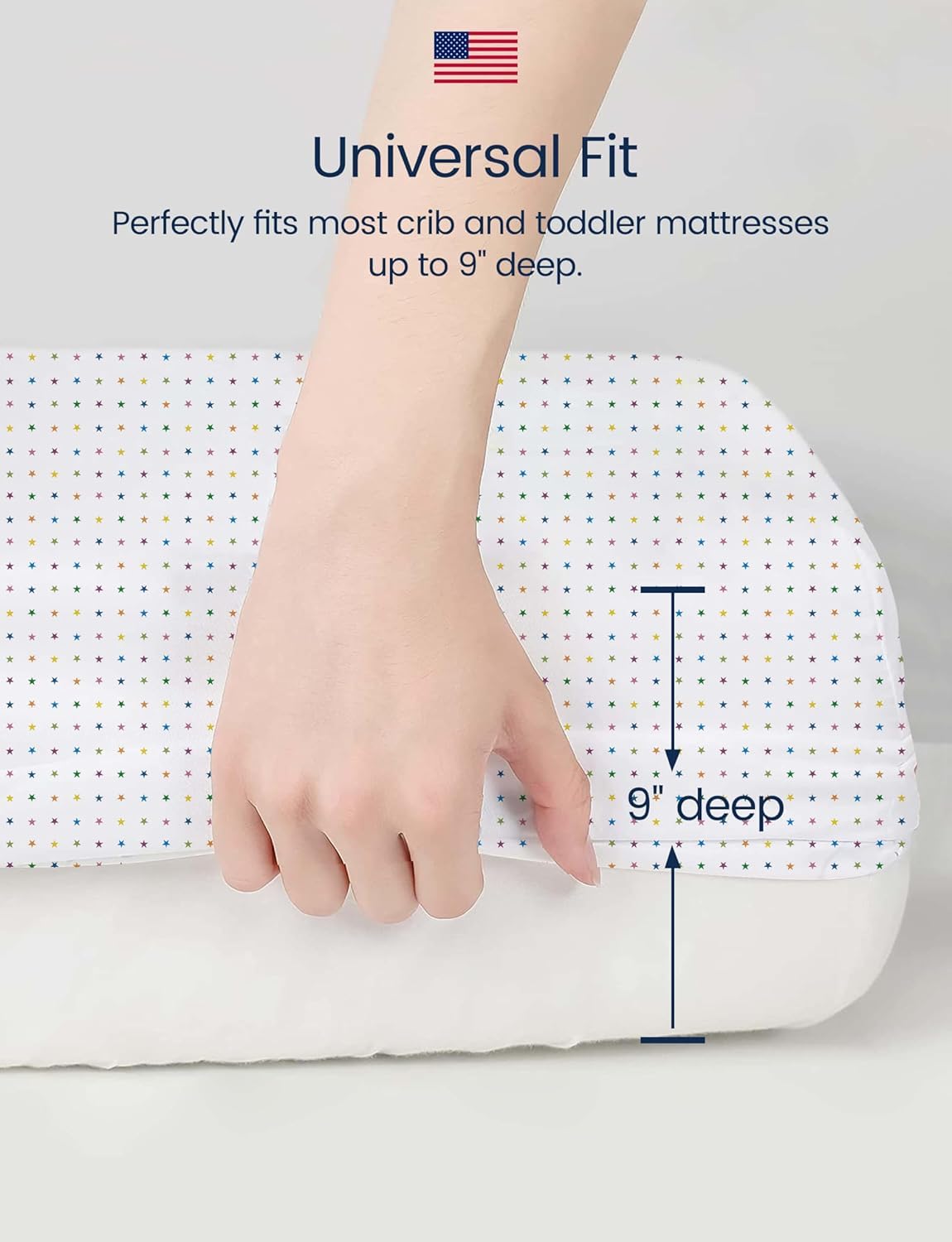 TotAha Premium Stretchy Crib Sheets (2-Pack)-Hypoallergenic, Silky Comfort, Buttery Soft, Calming Effect, All-Season Jersey-Knit Sheets, 9'' Extra Deep Pocket, Forest Bear & Cute Deer