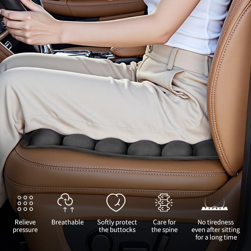 Sondor Travel Cushion Inflatable Seat Cushionair Cushion Inflatable Chair Air Seat Car Portable Breathable Comfort,Pain Pressure Relief Camping Ideal for Daily Use Prolonged Sitting (Black)