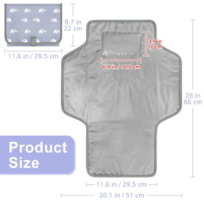 Accmor Portable Diaper Changing Pad, Waterproof Baby Changing Mat, Foldable Travel Diaper Changing Pads for Baby, Baby Essentials Shower Registry Gifts