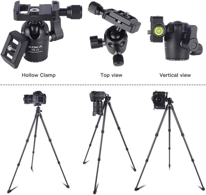 AOKA 28in/1.1lb Mini Portable Carbon Fiber Tripod, Lightweight Compact Travel Tabletop Tripod Stand for Phone，Camera，Camcorder，Projector，Webcam, with Metal Phone Mount & Center Column