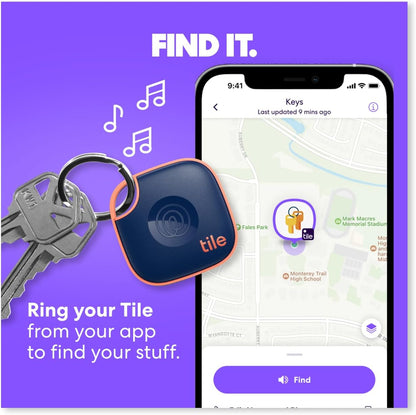 Tile by Life360 Mate - Bluetooth Tracker, Keys Finder and Item Locator for Keys, Bags and More. Phone Finder. Both iOS and Android Compatible. 1-Pack (Pink Punch)