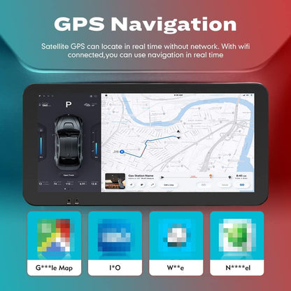 Kunfine CarPlay Android Auto Navigation Stereo GPS Radio Reverse Camera Display 10.33" QLED Touchscreen Headunit Tablet Pad Media Player for Subaru Forester 2007-2013, if Applicable Octa Core 2G+32G