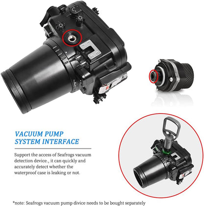 Sea frogs Underwater Camera Case Compatible with Canon EOS M6 Mark II 18-150MM IPX8 40m/130ft Maximum Diving Depth Waterproof Camera Housing for Diving, Surfing, Rowing, Skiing