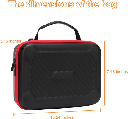 MOSISO Camera Case Compatible with GoPro Hero 13/12/11/10/9/8/7, Hard Travel Carrying Case Compatible with AKASO EK7000/V50/Brave 4/7 LE/8, EVA Case with Handle & Snap Hook for Action Camera, Black
