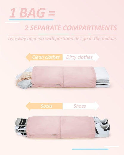 BAGSMART 6 Set Compression Packing Cubes - Lightweight Travel Essentials, Durable Luggage Organizer