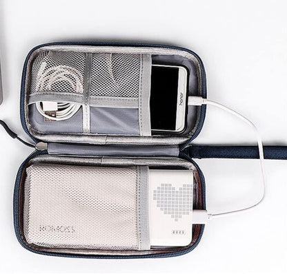 Electronic Organizer Cable Bag, Electronics Accessories Carry Cases Portable Cord Organizer Bag for Cable, Charger, Phone, USB, SD Card, Earphones More Out-Going, Business Travel Gadget Bag, Blue