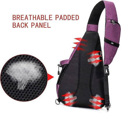 Water-Proof Sling bag/Crossbody Backpack/Shoulder Bag with USB Charging Port for Travel, Hiking, Cycling, Camping