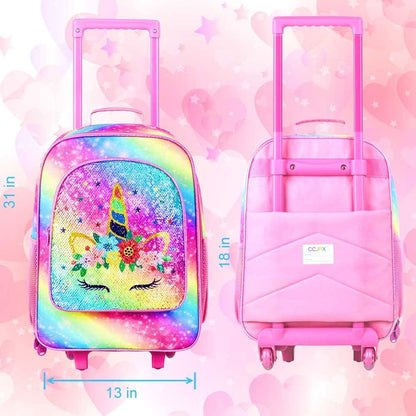 Kids Luggage for Boys Girls, Toddler Rolling Travel Carry on Suitcase with Wheels