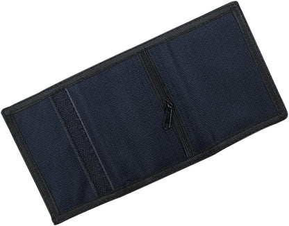 NEICY RFID Blocking Canvas Wallet for Men and Women - Camo Trifold Outdoor Sports Wallets with Magic Sticker for Teen Kids (Black)