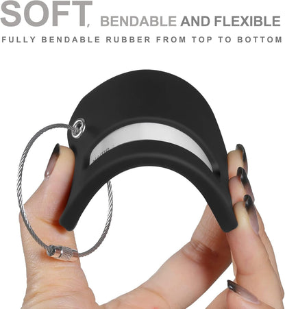 8 Pcs Luggage Tags for Suitcases, 26 Initial Letter Travel Luggage Baggage Identification Labels ID Tags Fully Bendable Tags with Stainless Steel Loop (Letter K, Black)