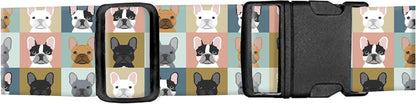 Luggage Straps for Suitcases, Adjustable Travel Belt, Durable Wide Luggage Strap, Cute Suitcase Strap Identifiers with Buckle, Bag Straps for Luggage, Cute Dogs