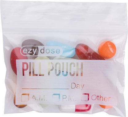 Ezy Dose Pill Packs | Pill and Vitamin Organizer Pouches | 100 Count | Disposable (Pack of 2)